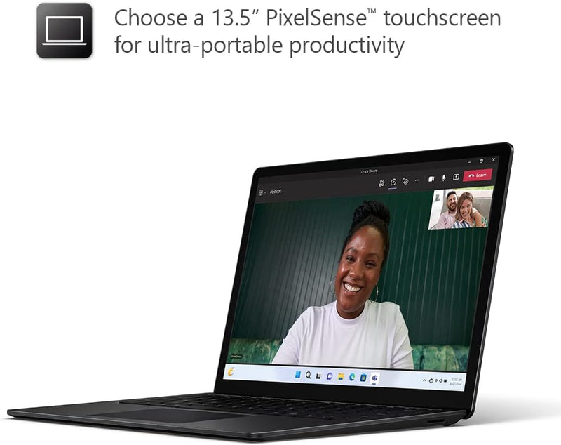 Microsoft Surface Laptop 5 with 13.5" 2256 x 1504 display, Intel i5-1235U, Integrated Iris Graphics, 8GB RAM, 512GB SSD, Windows 11, Black - [R1S-00039], 13.5 Inch UAE Model