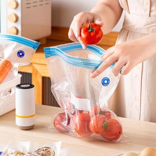 20pcs vacuum sealer bags small food sealer bags fully automatic seal vacuum sealer bags for food preservation wet and dry sealing(Zipper vacuum bag)