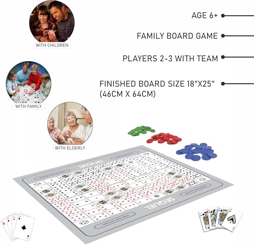 Ankit Toys & Games Sequel Junior Game Educational Fun Classic Board Game Engaging Interactive Learning Great for Family Game Nights and Social Play for Kids & Adults for Ages 6+ (Board Size 46*23 Cm)