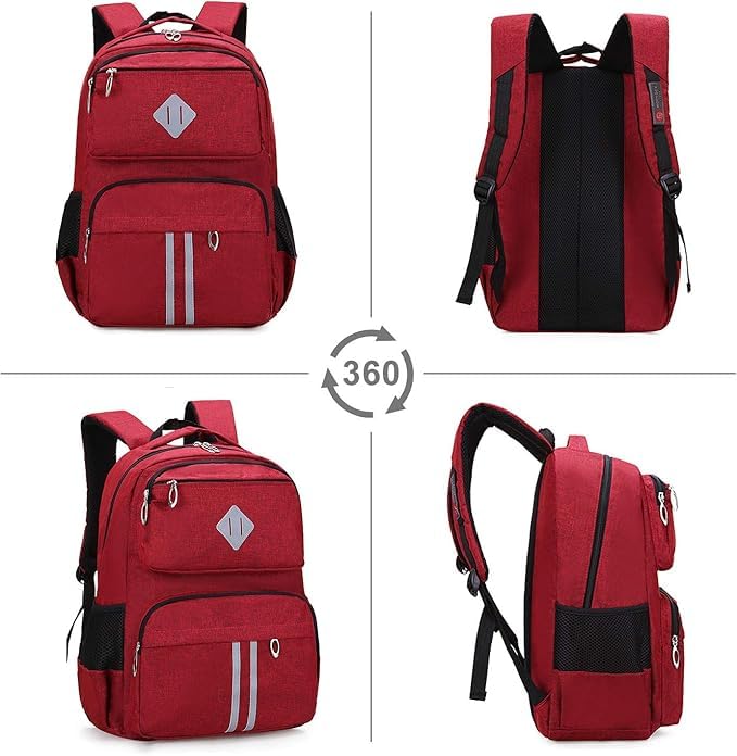 Strayelf School backpacks,Large college bookbag with Reflective Design,Lork business daypack,Anti theft travel backpacks,Middle high school bag for girls,boys,teens,students