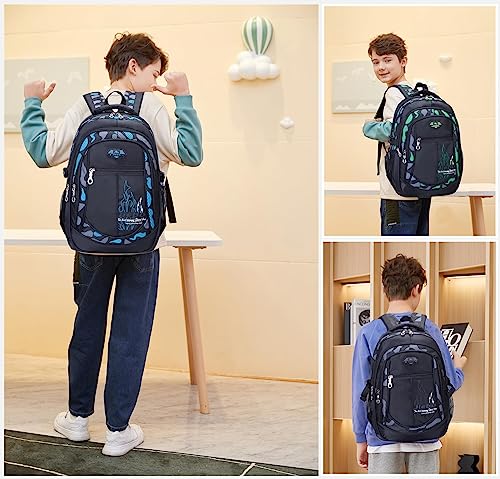 Kissun Camo Boys Backpacks for Middle School Elementary Bookbag for Kids Camouflage Boys Back Packs Camo School Bags