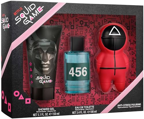 Air-Val Netflix Squid Game Edt 100 ml + Shower Gel 150 ml + Anti-Stress Figurine Gift Set