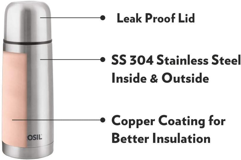 Hydra Thermo Stainless Steel Flask, 350ml, Silver