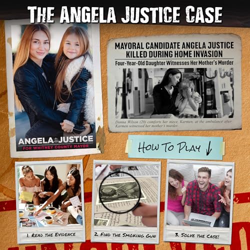 Unsolved Case Files Photo Case: Who Murdered Angela Justice? | Cold Case Murder Mystery Game