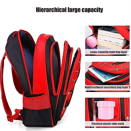 3D Marvel Heroes School Bag, Large School Bags for Boys High-Capacity and Waterproof With Stationery Box Kids School Bag.Spider Man Backpack School Bag for Boys Girls 6-12 Year Old