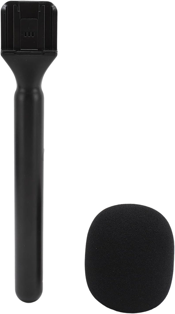 Microphone Interview Handle, 1Pcs Wireless Mic Holder Stand for Mic 1, 2, for Rode Wireless GO II, for Hollyland Lark M1, C1, 150, for G1, for Movo, Wireless Lav Mic Adapter