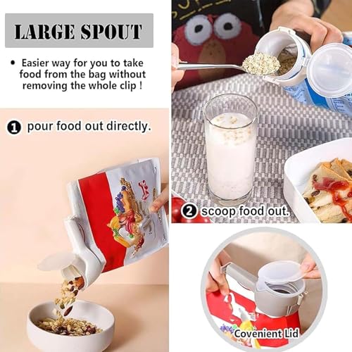 4 PCS Food Bag Clips in 4 Colours, Food Clips, Bag Clips, Bag Clips for Food Storage, Food Clips Bag Sealing Clips, Food Bag Clips for Food Storage, Very Useful for Keeping Food Fresh