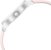 Fastrack Stunners Quartz Analog White Dial Leather Strap Watch for Girls-NS6248SL01