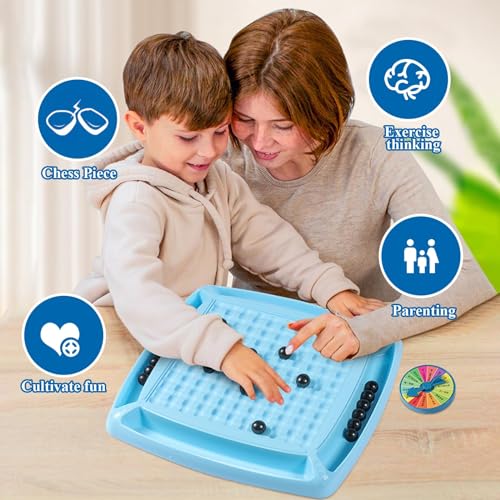ORCHID M® Magnet Game 32 Balls,Magnetic Chess Game, Magnetic Chess Board Magnetic Stones Game with Penalty Disc, Magnet Board Game, Magnetic Chess Strategy Game, Family Party Games for Kids and Adults