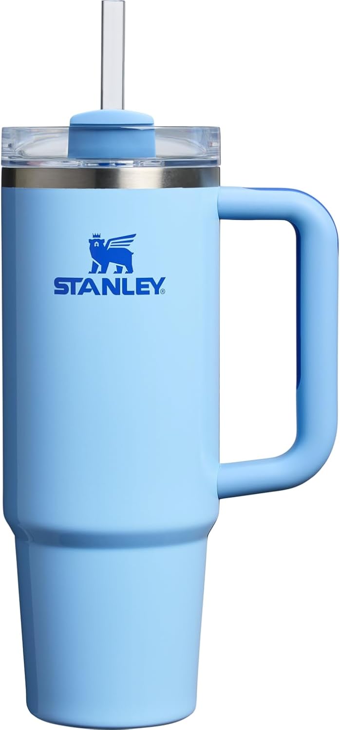 STANLEY Quencher H2.0 Tumbler with Handle and Straw 20 oz | Flowstate 3-Position Lid | Cup Holder Compatible for Travel | Insulated Stainless Steel Cup | BPA-Free | Rose Quartz 2.0