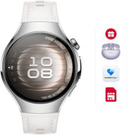 WATCH 5 42mm Smartwatch, Multi-sensing X-TAP technology, Real-Time Fingertip Blood Oxygen, eSIM,Intuitive Smart Gestures,iOS&Android, White,3 months additional HuaweiCare+(Amazon Exclusive) - White