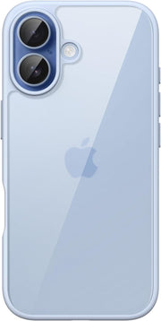 JETech Case for iPhone 17 6.3-Inch, Shockproof Phone Bumper Cover, Solid Color Matte TPU Frame, Anti-Scratch Clear Back (Lavender) - iPhone 17 Mist Blue