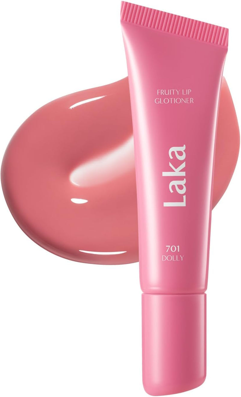 Fruity Lip Glotioner, 10ml/0.33 fl.oz, Lip Gloss with High Shine Vivid Colors, Jelly tip for Hygienic & Easy Application, Plumping Conditioner, Vegan, K-Beauty (705 Toasty) - #701 Dolly
