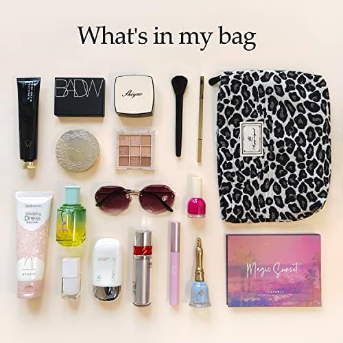 STARDW Flower Cosmetic Bags Makeup Bags for Women and Girls,Travel Makeup Bag Large Capacity Canvas Makeup Bag,Makeup Organizer Bag Zipper Pouch, Embossed pink, Large Capacity Aesthetic Makeup Bags