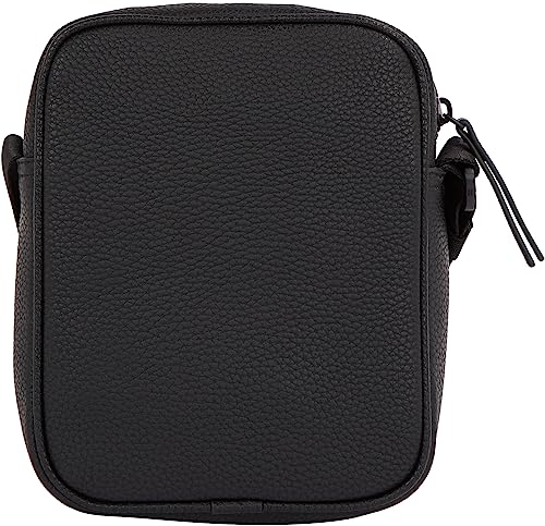 Tommy Hilfiger Men Essential PU Mini Reporter Shoulder Bag Small, Black (Black), One Size