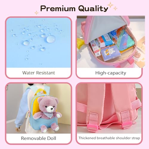 BananaHome Toddler Backpack Stuffed Animal Kids Cute Cartoon Schoolbag Lightweight Bookbags Daypack School Backpack with Adujustable Strap Small Preschool Purse for 2-6 years Boys Girls