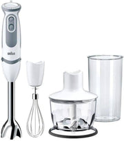 Braun Multiquick 5 Hand Blender, 1000 Watts, 21 Speeds, 1.5 L Food Processor, 500ml Chopper, Whisk, Beaker, Splash Control, PowerBell Plus Technology, MQ 5285 - Black - 4-in-1 (A)