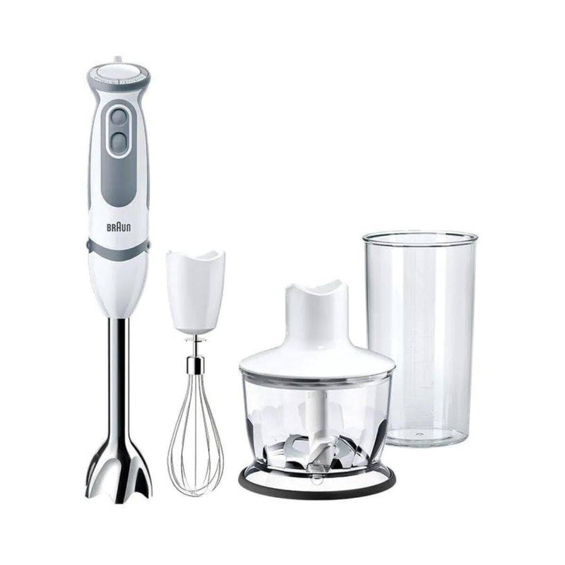 Braun Household MultiQuick 5 Hand Blender, PowerBell Plus Technology, Splash Control, 21 speed, Whisk, Ergonomic Shape, Comfortable Soft Grip, 1000 Watts, 500 ml Chopper - MQ 5235