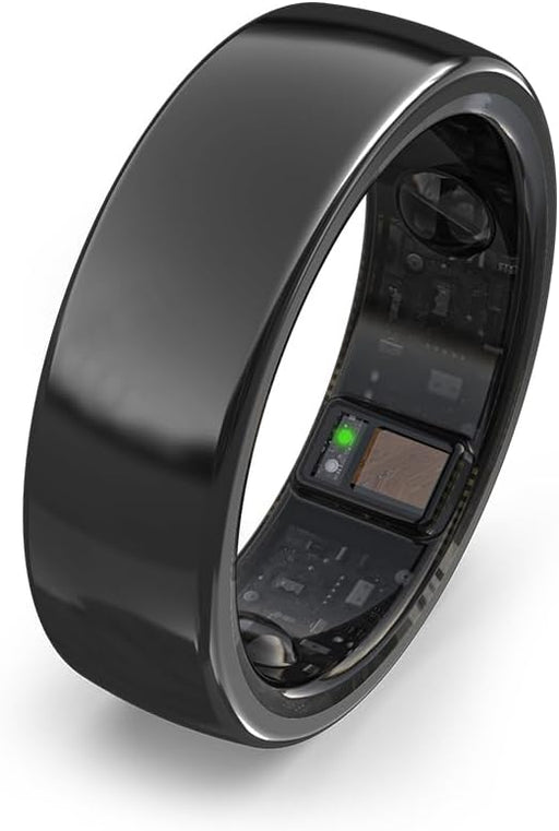aaboRing, Health & Fitness Tracker Smart Ring, Advance Sleep Monitoring, Stress & Activity Tracking, Titanium, IP68 Waterproof (US Size No 10, Black) - Black 12
