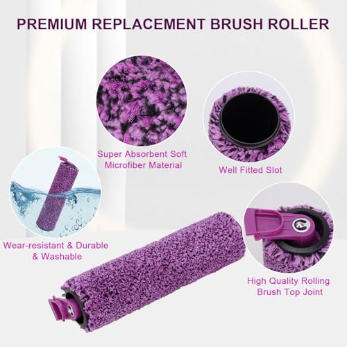 SD201 Brush Roller for Shark Steam Pickup 3-in-1 Steam Mop SD200/SD201/SD201C/SD201Q/SD205 Vacuum Cleaner, 3 Brush Roll, 1 Cleaning Tool Replacement Parts Accessories Kit
