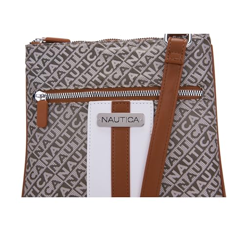 Nautica womens Lakeside Signature Jaquard North South Crossbody Bag Cross Body (pack of 1)