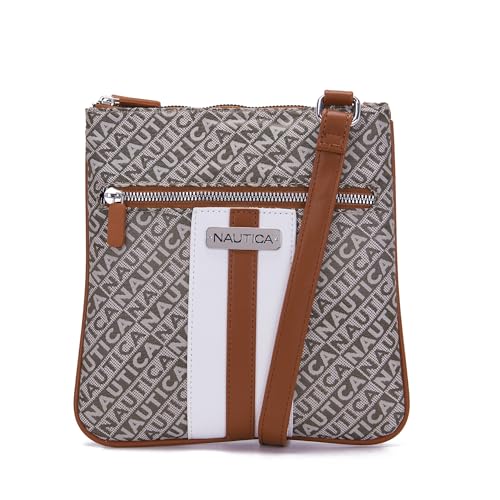 Nautica womens Lakeside Signature Jaquard North South Crossbody Bag Cross Body (pack of 1)