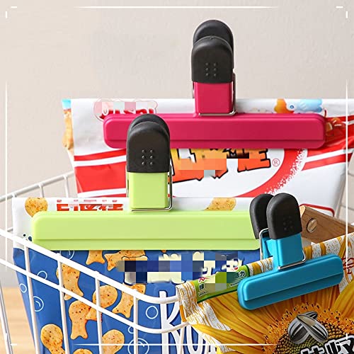 Beauenty 10PCS Seal Clips,Grocery Bag Snack Keeping Packages,Multiple Colors And Sizes,Large Chip Heavy Duty Food Clips For Kitchen Snacks Food Office Home Wardrobe Lifestyle Essentials(4 big 6 small)