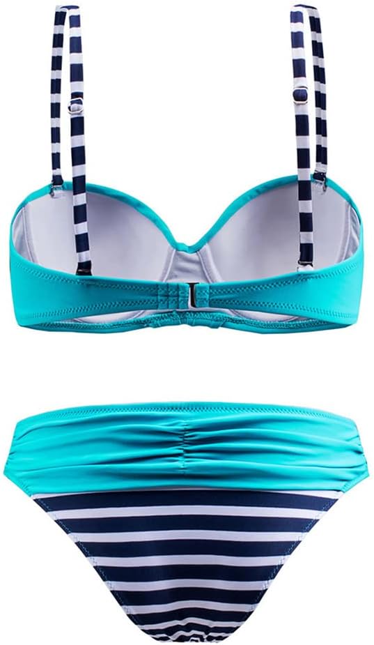 Lukitty Women's Push Up Two Piece Bikinis Swimsuits Padded Bathing Suit Swimwear