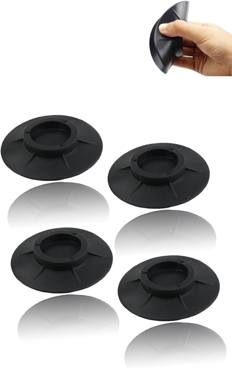 Sweet seven® Washing Machine Foot Pads - 4PCS Anti-Vibration Rubber Feet, Anti-Slip Shock Absorbing Mats, Universal Fit for Washer Dryers, Noise Reduction, Black