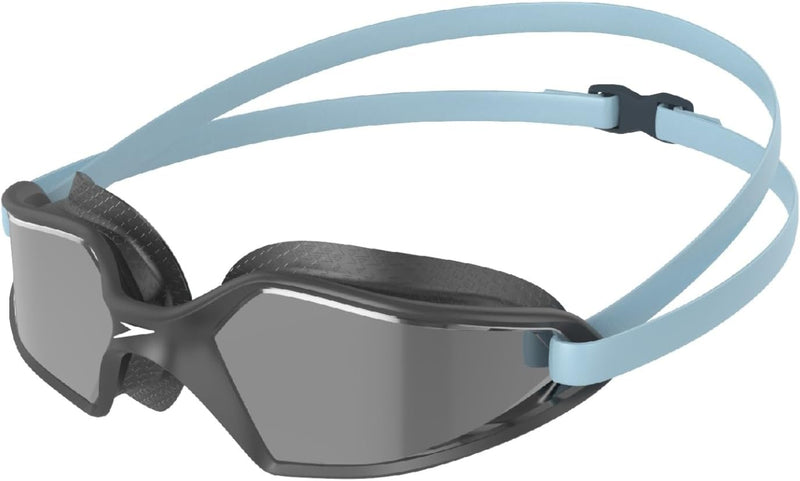 Speedo unisex Hydropulse Swimming Goggle Comfortable Fit Adjustable Design Swimming Goggles (pack of 1) - Diopter 3.0, Medium Ardesia/Cool Grey/Chrome