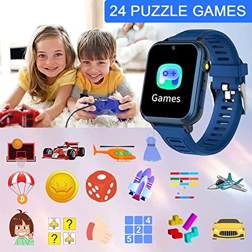 AIWIEP Kids Smart Watch for Boys Girls,Child Smartwatches with 16 Games Music Player Camera Alarm Clock Calculator 12/24 hr Touch Screen for Kids Age 4-12 Birthday Educational Learning Toys