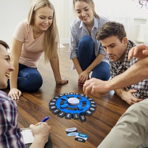 KALEDE® Word Game, Word Games, Quick Thinking Letter Pressing Game Fast-Paced Family Board Game Fun Word Puzzle and Learning Game for Adults Children and Families