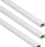 Royal Apex 90cm Square Cable Box Self Adhesive PVC Trunking White Wall Cord Cover Cable Concealer On-Wall Wire Cover Paintable Cable Management Raceway to Hide Wires - Pack of 3 (3pcs - 10x10x900mm) - 16X16 MM