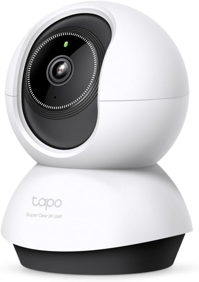 Tapo TC74 3K 5MP Pan/Tilt AI Home Security Wi-Fi Camera, AI Detection-Person, Pet, Vehicle, Baby Crying, Motion Tracking and Detection, Night Vision, Two-Way Audio Sound and Light Alarm