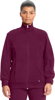 Zip Front Scrub Jackets for Women, 4-Way Stretch Fabric, 2391A - Wine