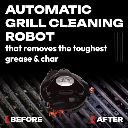 Grillbot Automatic Grill Cleaning Robot, Red Carry Case, Bundle