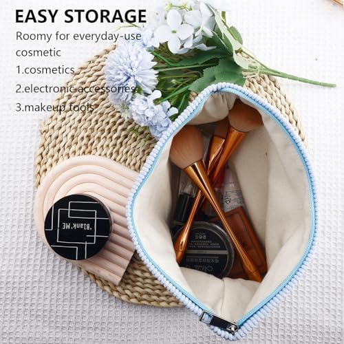 ZLFSRQ 3Pcs Checkered Makeup Bag for Women Large Cosmetic Bag Set Travel Toiletry Bag Makeup Pouch Bag for Purse Pink Zipper Storage Bag Organizer Cute Small Aesthetic Girls Car Essentials Bag