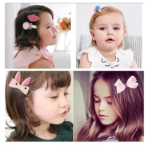 Girl's Flower Hair Pin Set, 18 Pieces