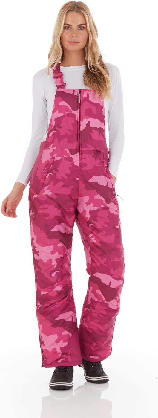 Arctic Quest womens Ski Snow Bibs Pants Insulated Water Resistant Overalls Snowboarding Winter Waterproof Pants Overalls (pack of 1)