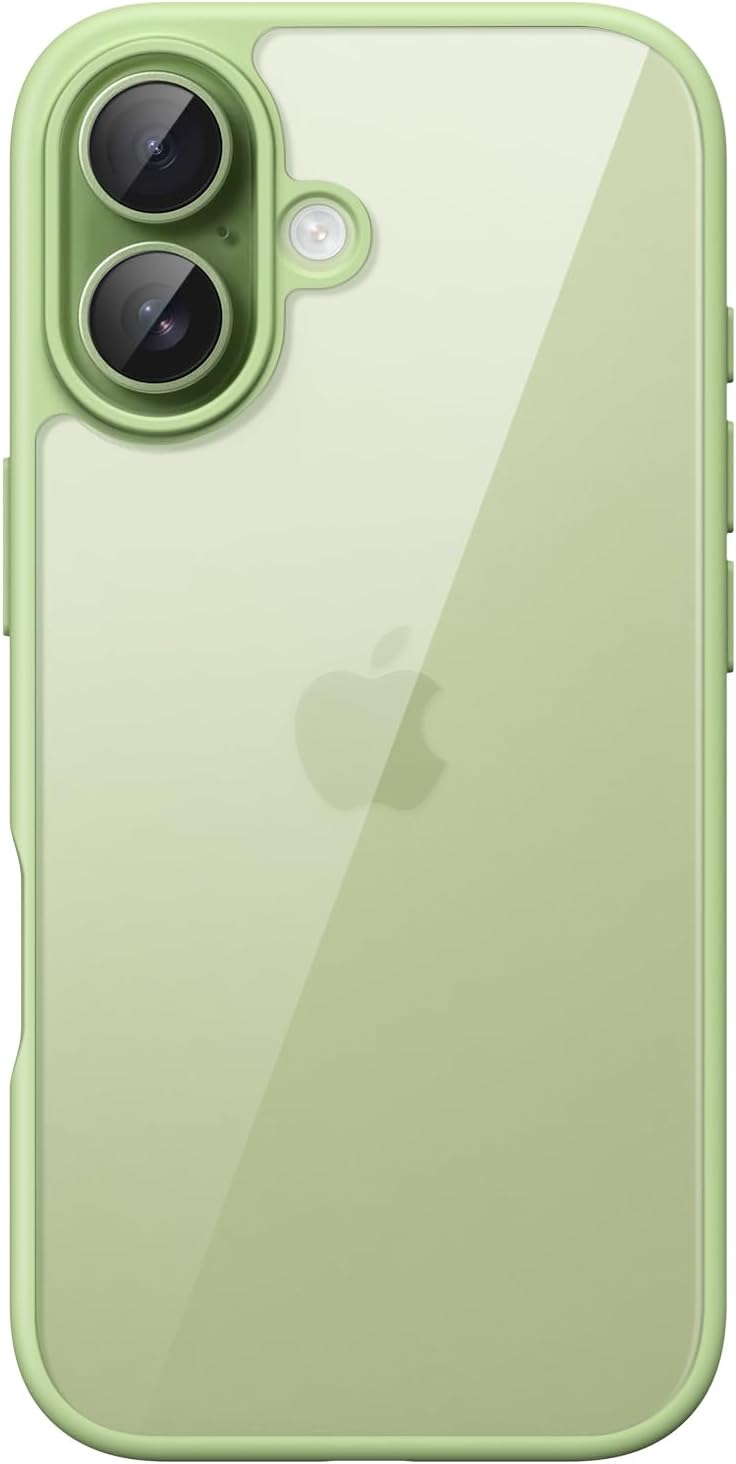 JETech Case for iPhone 17 6.3-Inch, Shockproof Phone Bumper Cover, Solid Color Matte TPU Frame, Anti-Scratch Clear Back (Lavender) - iPhone 17 Sage