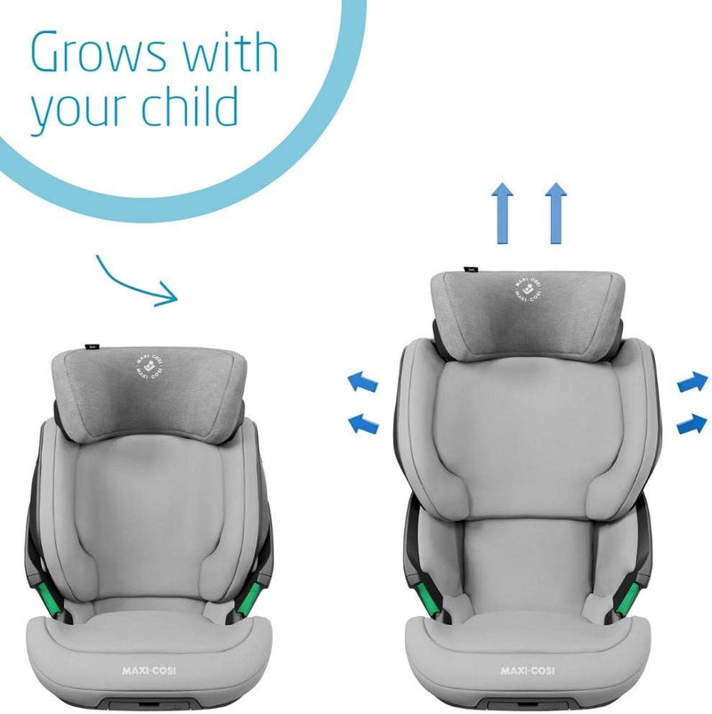 Maxi-Cosi Kore i-Size Child Car Seat, Quick And Easy Buckle Up, Superior Side Protection, Grows With Your Child, 3.5-12 Years, Authentic Grey, 2 Year Warranty