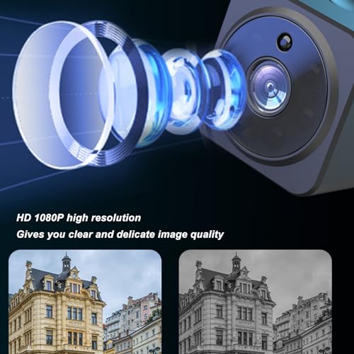 Jiawu Smart Security Camera, High Resolution Home Security Camera with 600mAh Battery and Night for Hotel