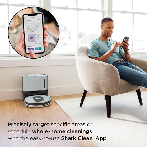 Shark AI Ultra Voice Control Robot Vacuum with Matrix Clean Navigation, Home Mapping, 60-Day Capacity, Self-Empty Base for Homes with Pets, Carpet & Hard Floors (Silver/Black)