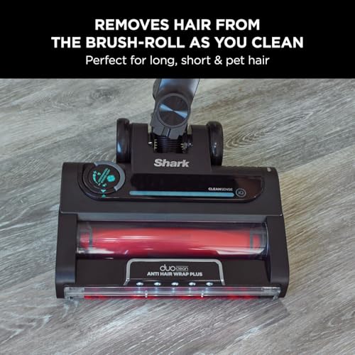 Shark Stratos Cordless Stick Vacuum Cleaner [IZ400UKT], with Anti Hair Wrap Plus & Clean Sense IQ, Pet Pro Model, Single Battery, Charcoal/Brass