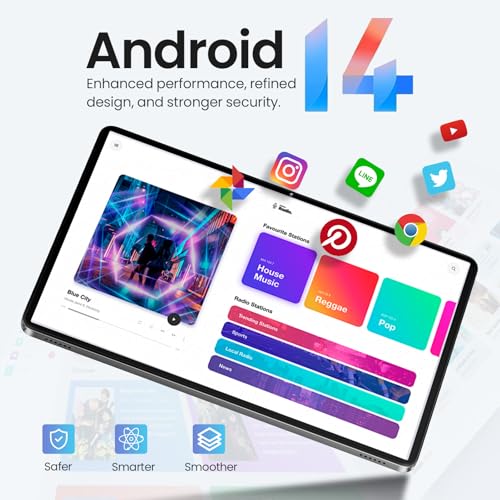 OUKITEL OT12 14-2024 Android Tablet 11 Inch 2K, 16GB RAM  256GB ROM (1TB TF), 8000mAh Touch Tablet, 13MP Camera, Widevine L1 Tablet PC, 4G LTE/5G WiFi/Bluetooth/GPS/TÃV â Grey