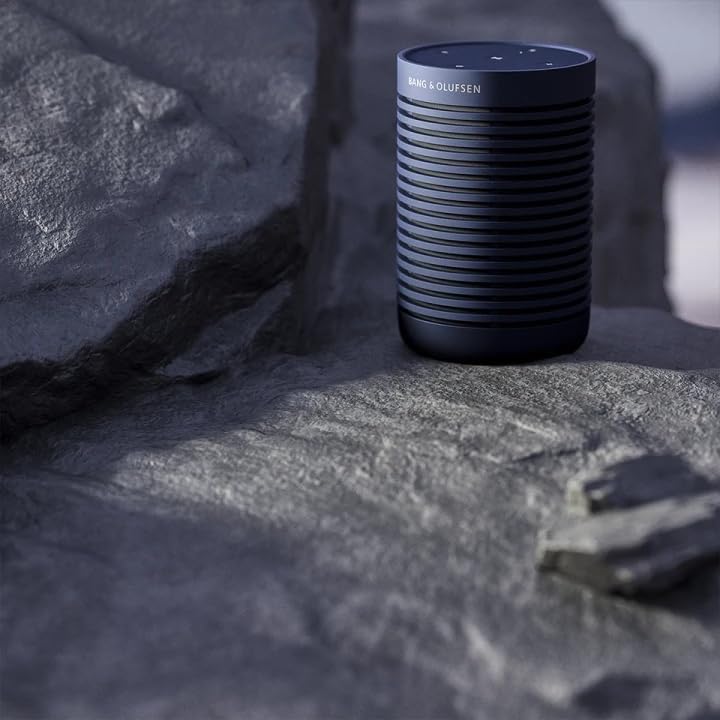 Bang & Olufsen Beosound Explore - Wireless Portable Bluetooth Speaker with USB-C Charging Cable, IP67 Dustproof and Waterproof Speaker for Outdoors, Home and Travel - Navy