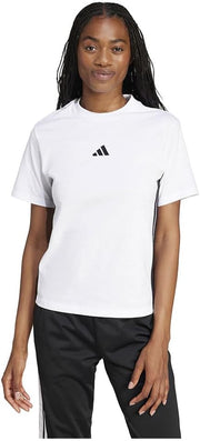 Women Essentials 3-Stripes Cotton T-Shirt - WHITE/BLACK