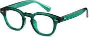 Unisex Vintage Retro Round Style Tinted Sunglasses For Men Women Fashion Circle Sun Glasses 46mm - green, C13 Emerald Green Frame Clear Lens