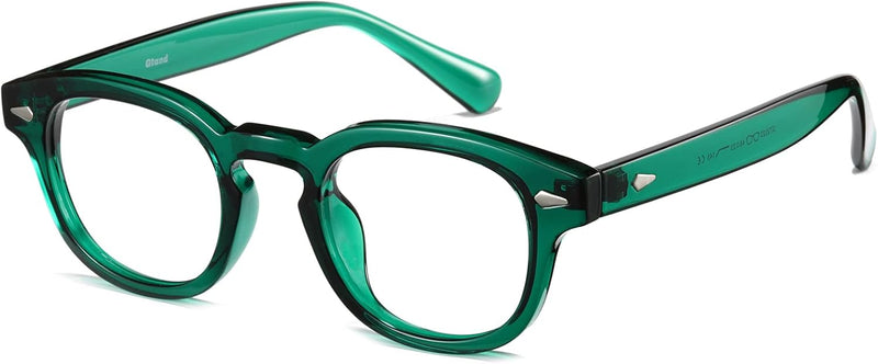 Unisex Vintage Retro Round Style Tinted Sunglasses For Men Women Fashion Circle Sun Glasses 46mm - green, C13 Emerald Green Frame Clear Lens