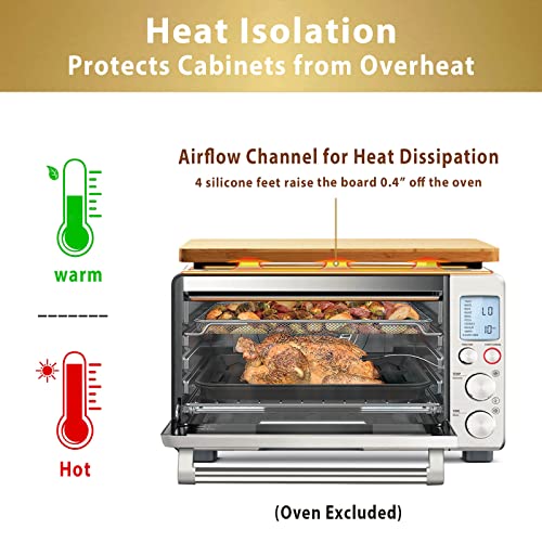 Cutting Board Compatible with Breville BOV800XL/845BSS/860BSS Smart Oven Air Fryer, Accessories for Countertop Convection Oven, Heat Resistant Silicone Feet, Creates Storage Space, Protects Cabinets